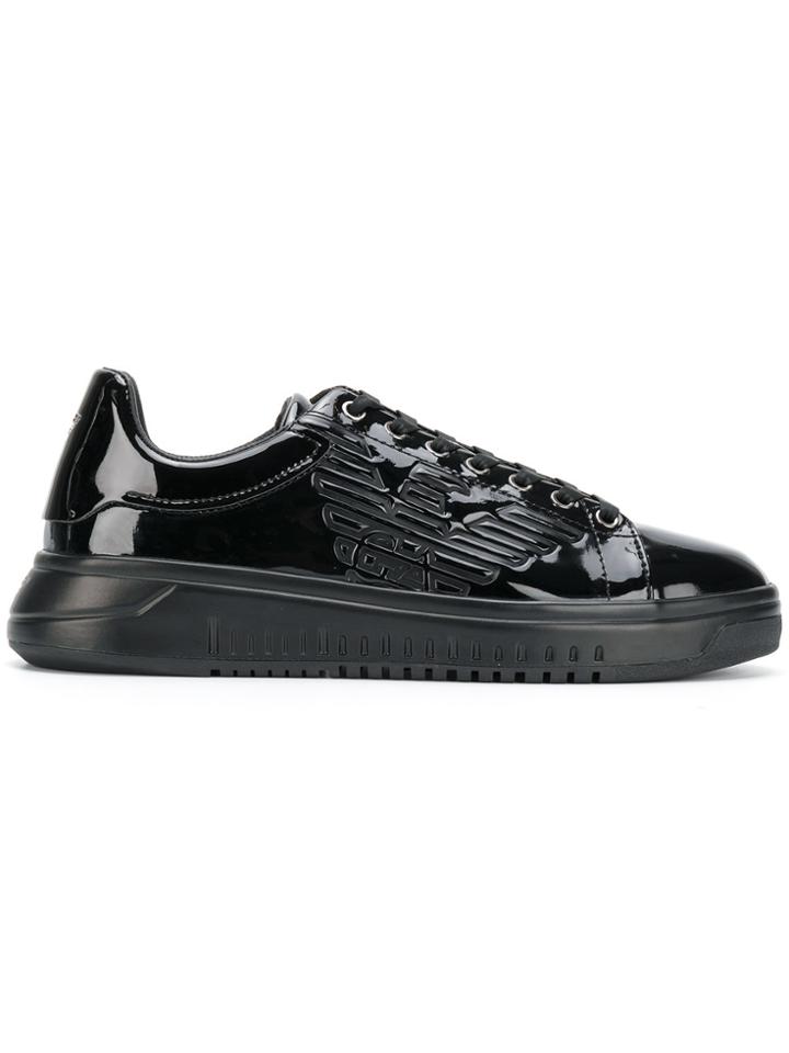 Emporio Armani Logo Sneakers - Black