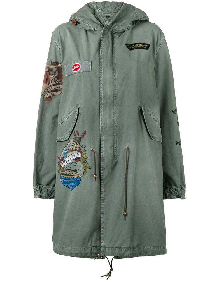 Mr & Mrs Italy - Multi-prints Hooded Coat - Women - Cotton - Xs, Green, Cotton