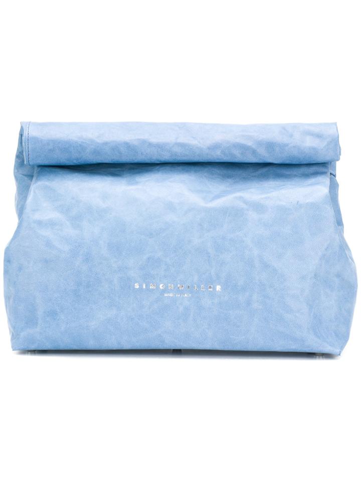 Simon Miller Roll Top Clutch Bag - Blue