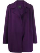 Theory Oversized Wool Coat - Purple