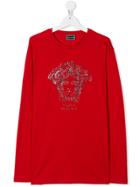 Young Versace Teen Medusa Print T-shirt - Red