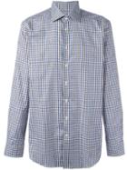 Etro Checked Button Down Shirt, Men's, Size: 41, Brown, Cotton