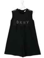 Dkny Kids Teen Logo Print Jumpsuit - Black