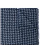 Lanvin - Dogtooth Scarf - Men - Wool/silk - One Size, Black, Wool/silk