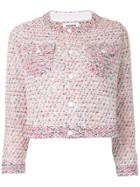 Coohem Spring Fur Tweed Jacket - Pink & Purple