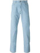 Canali Regular Jeans, Men's, Size: 54, Blue, Cotton/linen/flax