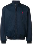 Polo Ralph Lauren Logo Embroidered Bomber Jacket - Blue