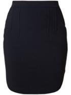 Alexander Wang Corset Pintuck Fitted Skirt, Women's, Size: Medium, Black, Nylon/spandex/elastane/rayon