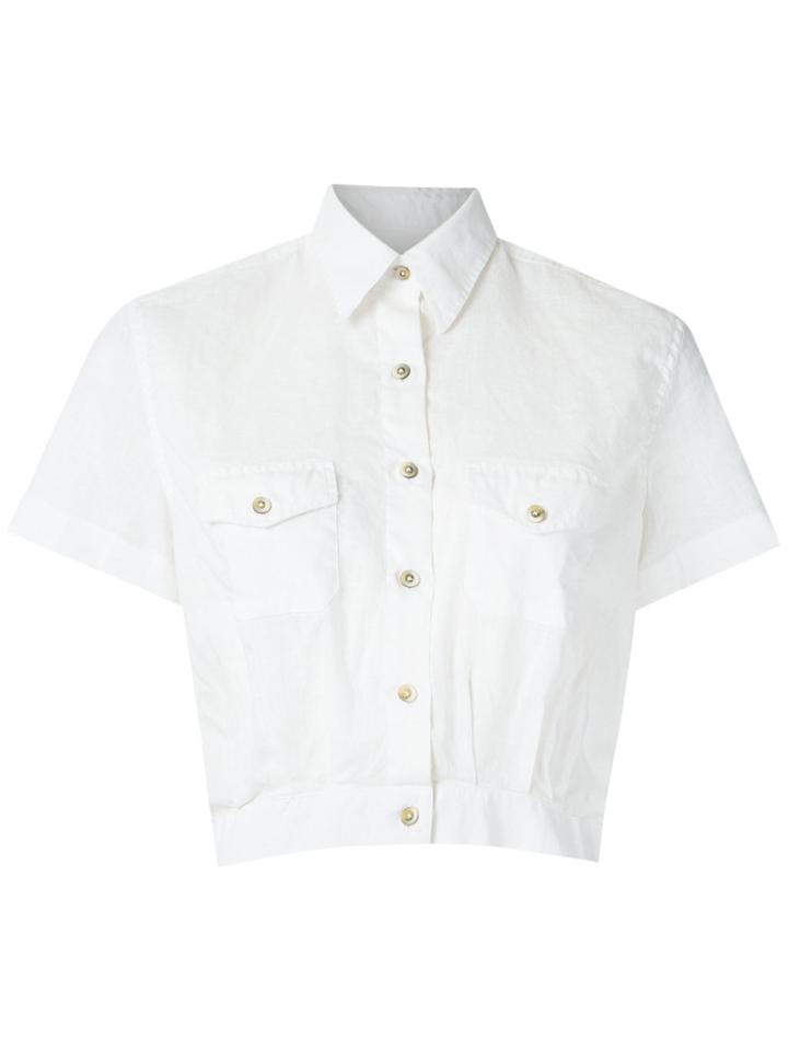 À La Garçonne Cropped Shirt - White