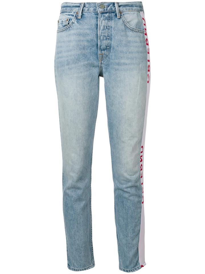 Grlfrnd Logo Trim Side Stripe Jeans - Blue