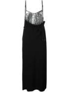 Mm6 Maison Margiela - Sequinned Bust Gown - Women - Polyester - 42, Black, Polyester