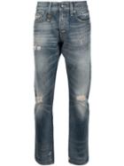 R13 Destroyed Jeans, Men's, Size: 32, Blue, Cotton