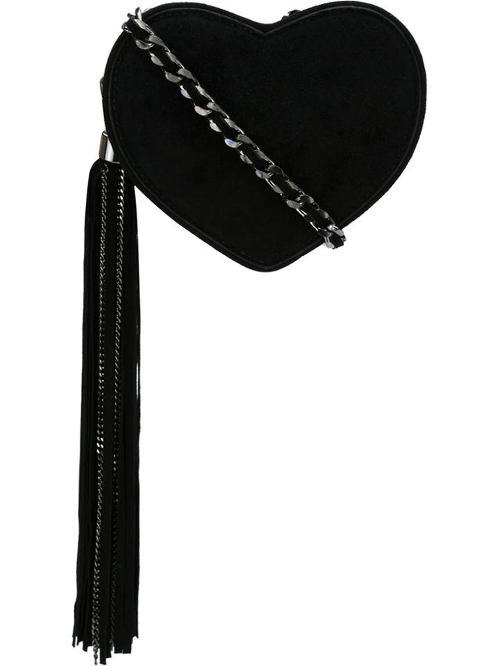 Andrea Bogosian Heart Shaped Shoulder Bag - Black