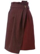 Lanvin Wrap-around Belted Skirt