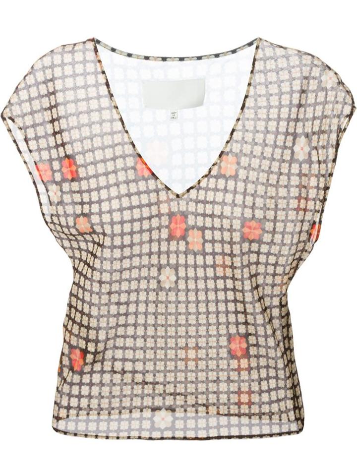Maison Margiela Sheer Floral Top