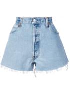 Re/done Distressed Shorts - Blue