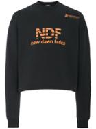 Raf Simons New Dawn Fades Cropped Sweatshirt - Black