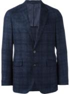 Hackett Plaid Blazer, Men's, Size: 48, Blue, Polyamide/cupro/wool/alpaca