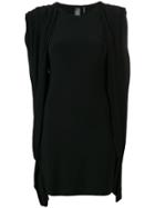 Norma Kamali Draped Detail Mini Dress - Black