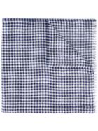 Brioni Fringed Brioni Scarf, Blue, Silk/linen/flax