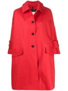 Mackintosh Humbie Short Overcoat - Red