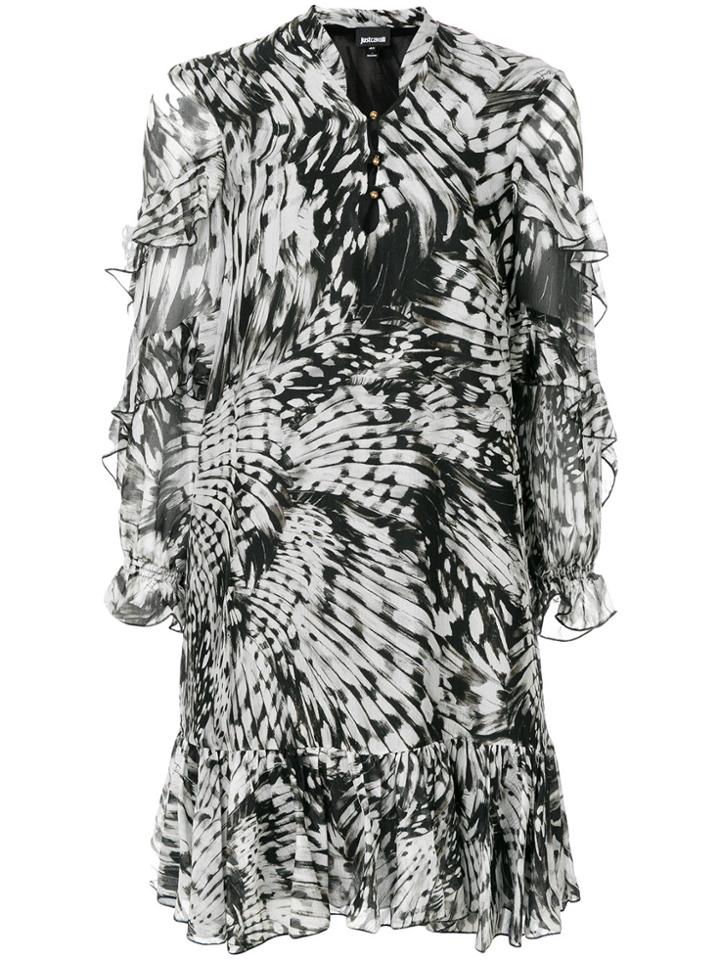 Just Cavalli Ruffled Mini Dress - Black
