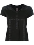 Rick Owens Drkshdw - Panelled T-shirt - Women - Cotton - L, Black, Cotton