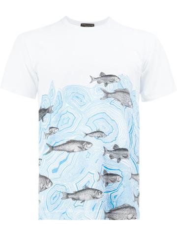 Comme Des Garçons Homme Plus Comme Des Garçons Homme Plus X Fornasetti Fish Print T-shirt, Men's, Size: Small, White, Cotton