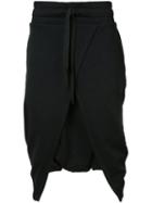 Barbara I Gongini - Drop-crotch Wrap Shorts - Men - Cotton - L, Black, Cotton