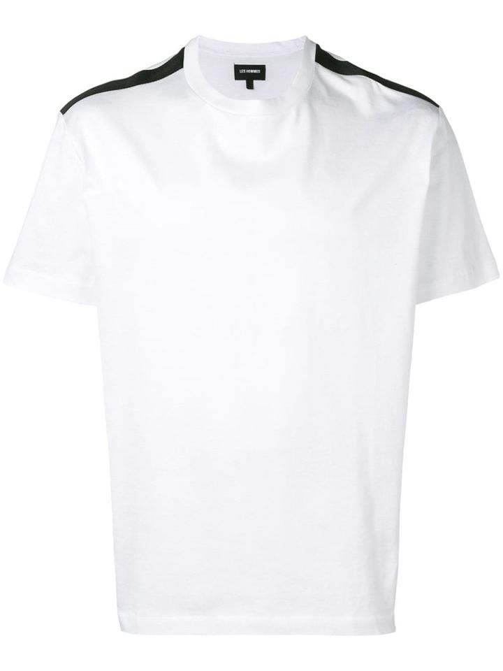 Les Hommes Contrast Shoulder T-shirt - White