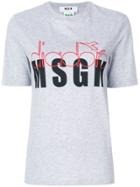 Msgm Slogan Print T-shirt - Grey