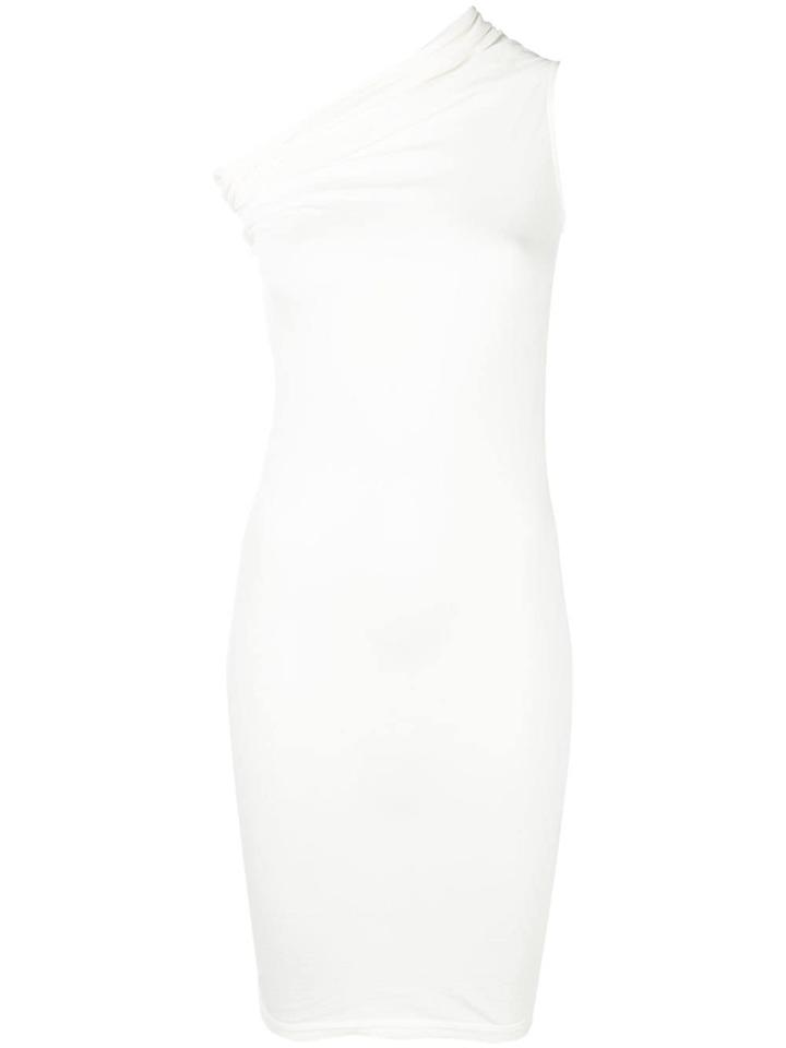 Rick Owens Drkshdw One Shoulder Longline Top - White