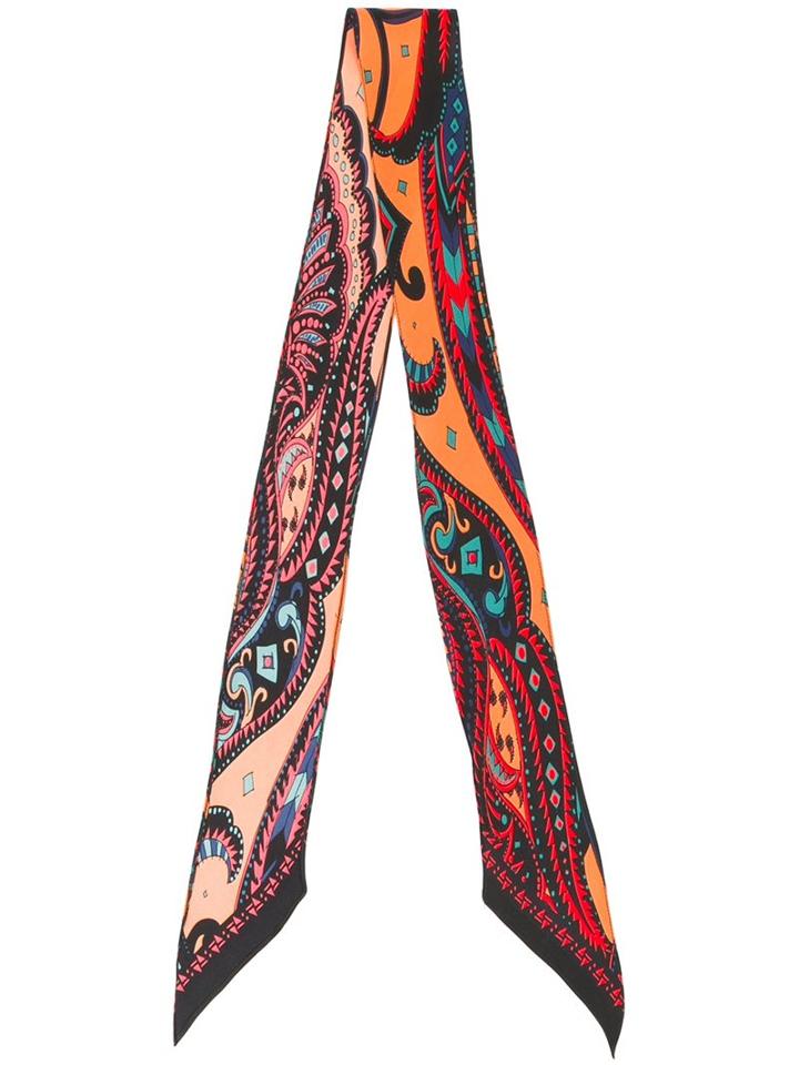 Rockins Paisley Print Scarf, Women's, Yellow/orange, Silk
