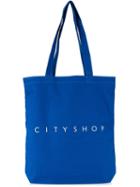 Cityshop Logo Tote, Women's, Blue, Cotton
