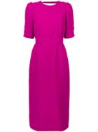 No21 Open Back Dress - Pink & Purple