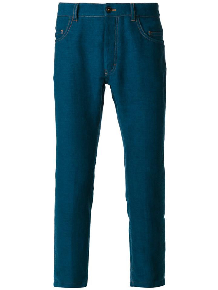 Ann Demeulemeester Niles Slim-fit Trousers - Blue