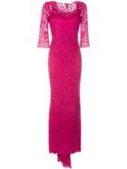 Dolce & Gabbana Floral Lace Gown - Pink & Purple