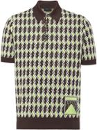 Prada Wool Jacquard Polo Shirt - Brown
