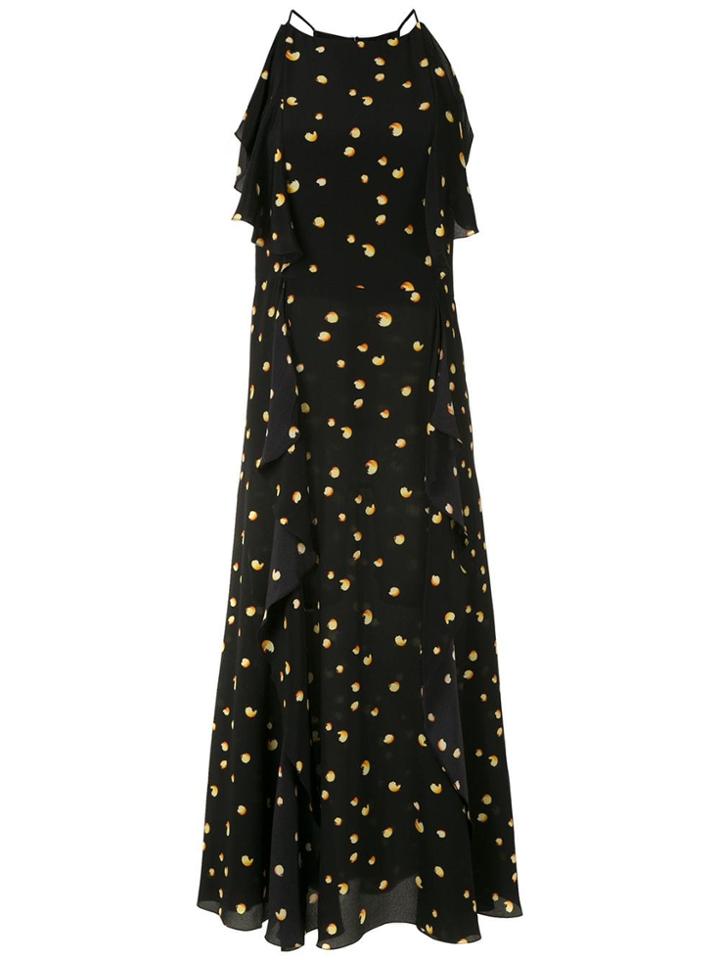 Andrea Marques Printed Ruffle Dress - Black