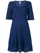 M Missoni Patterned Knit Dress - Blue