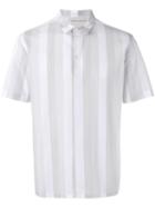 Stephan Schneider - Striped Shortsleeved Shirt - Men - Cotton - M, Grey, Cotton