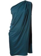 Lanvin One Shoulder Dress, Women's, Size: 38, Blue, Polyester