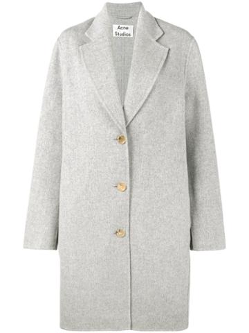 Acne Studios Landi Double Faced Coat, Women's, Size: 36, Grey, Cashmere/wool