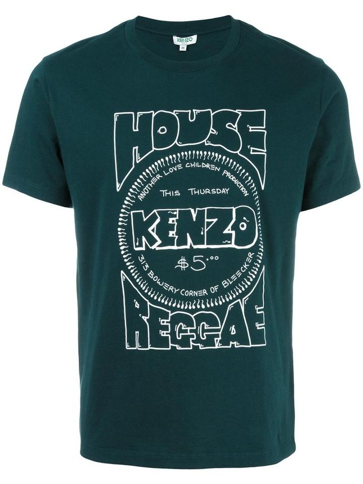 Kenzo House Of Reggae T-shirt, Men's, Size: Xxl, Green, Cotton