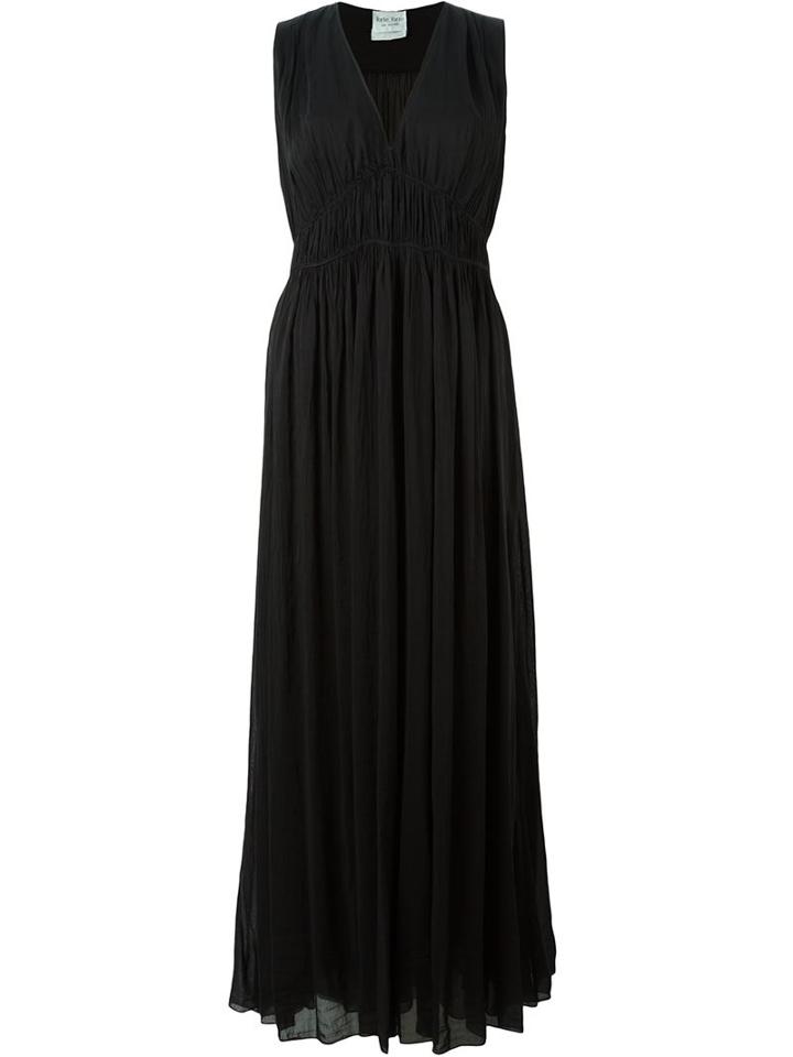 Forte Forte 'my Dress' Pleated Semi Sheer V Neck Dress