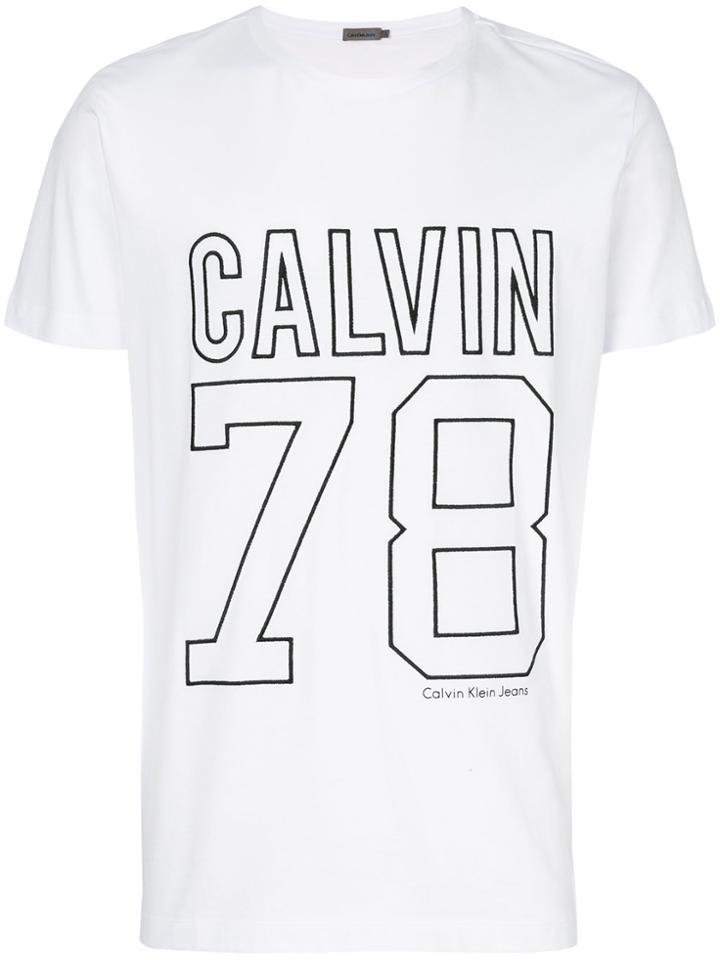 Calvin Klein Jeans Embroidered Logo T-shirt - White