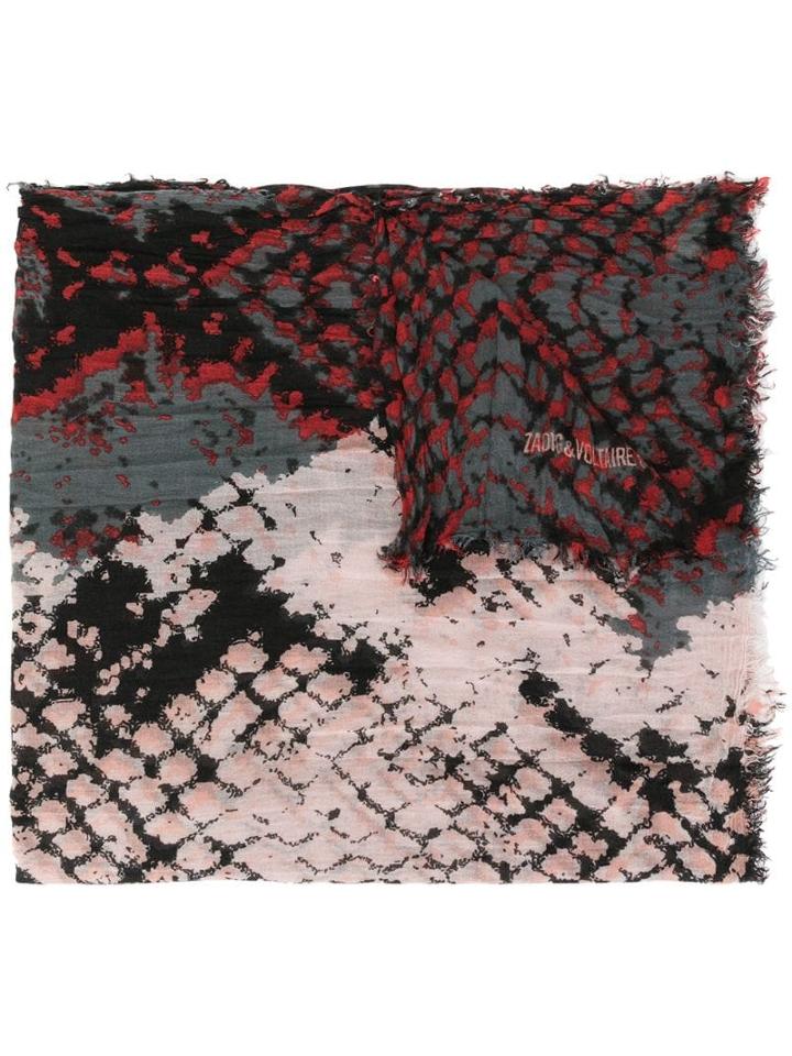 Zadig & Voltaire Delta Wild Scarf - Black