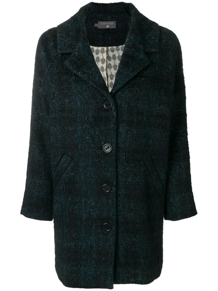 Cotélac Single Breasted Coat - Black
