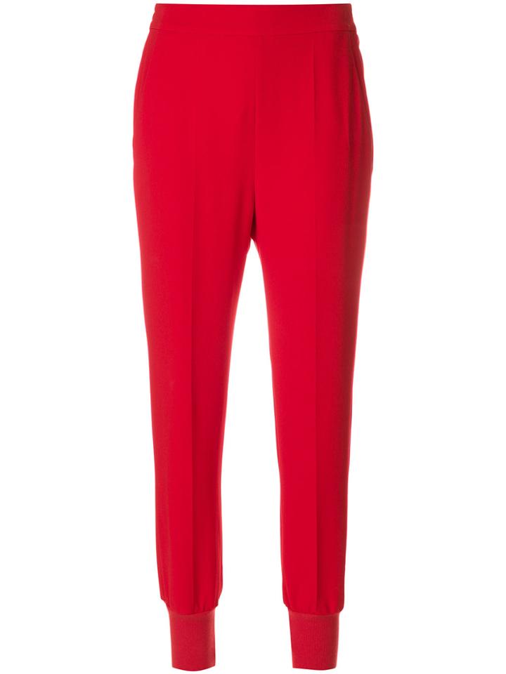Stella Mccartney Crepe Jogger-style Trousers - Red