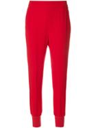 Stella Mccartney Crepe Jogger-style Trousers - Red